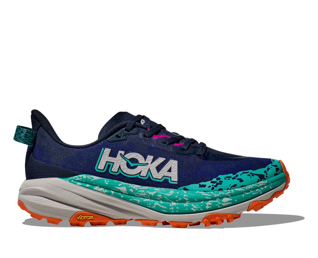 Women's Hoka Speedgoat 6 Color: Varsity Navy/ Meteor  3