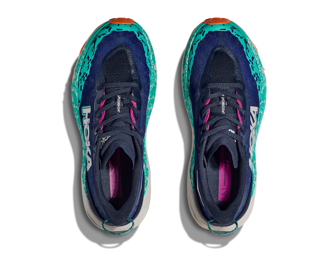 Women's Hoka Speedgoat 6 Color: Varsity Navy/ Meteor  4