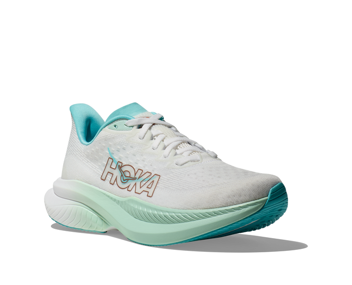 Women's Hoka Mach 6 Color: Frost / Rose Gold (WIDE WIDTH) 1