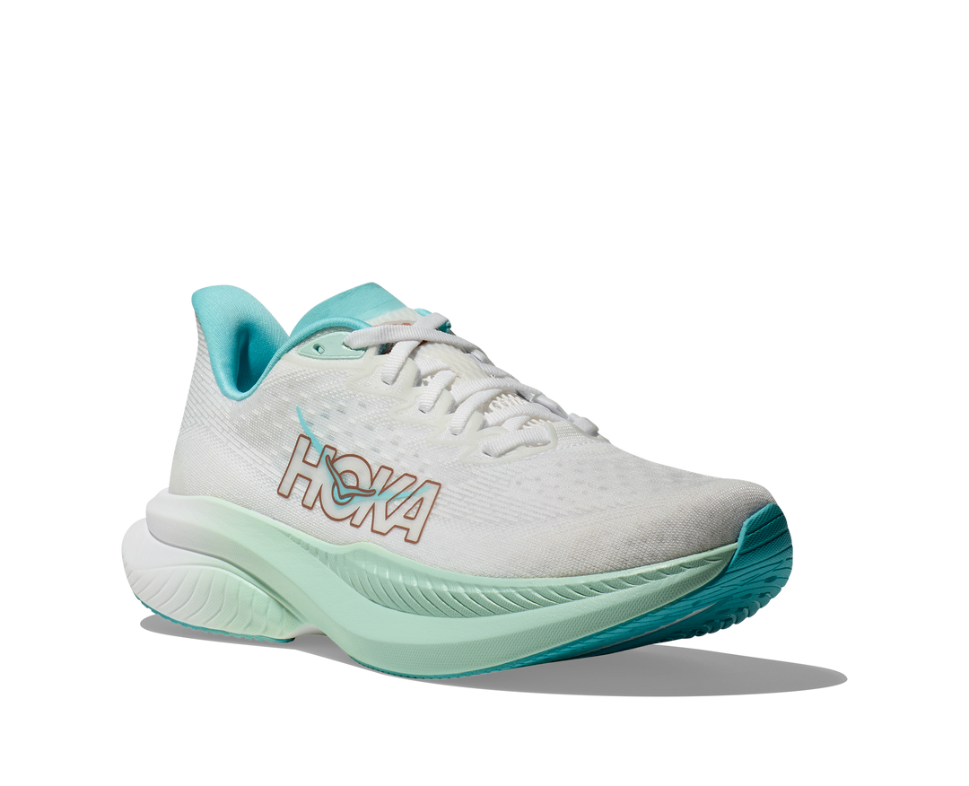 Women's Hoka Mach 6 Color: Frost / Rose Gold 1