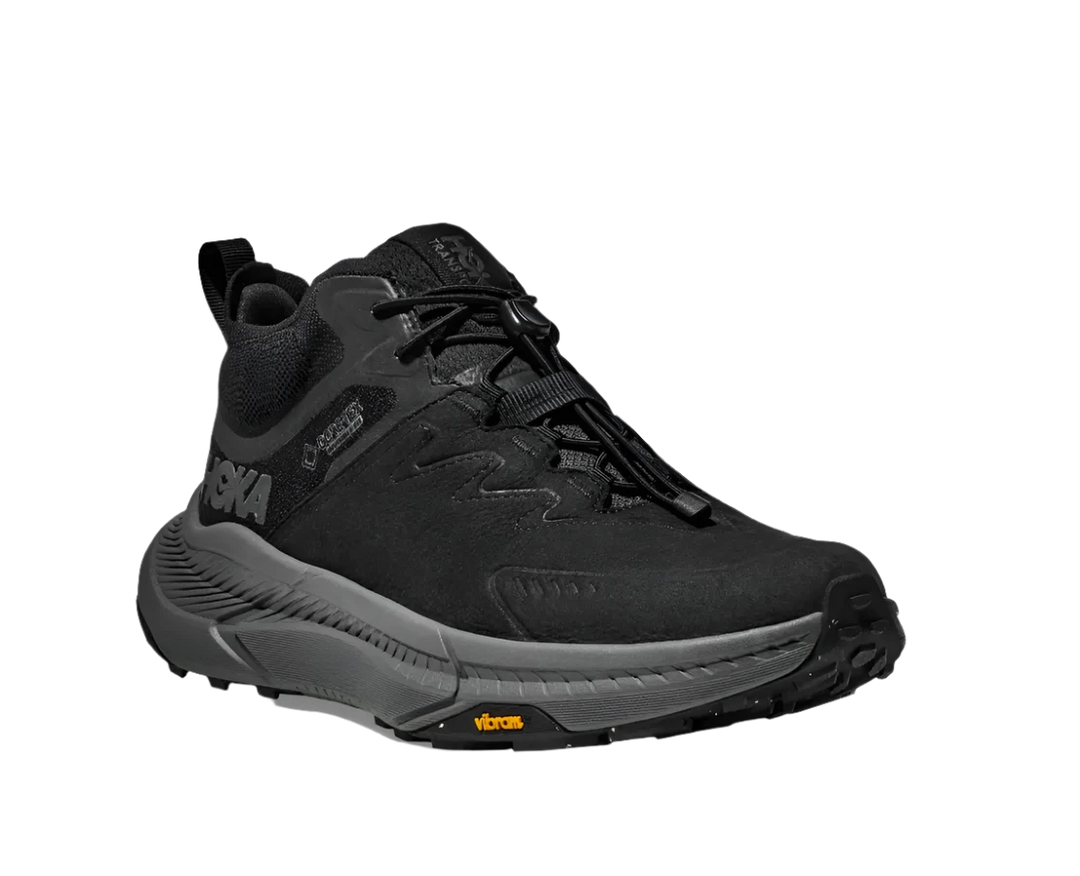 Men's Hoka Transport Chukka GTX Color: Black/Black  1