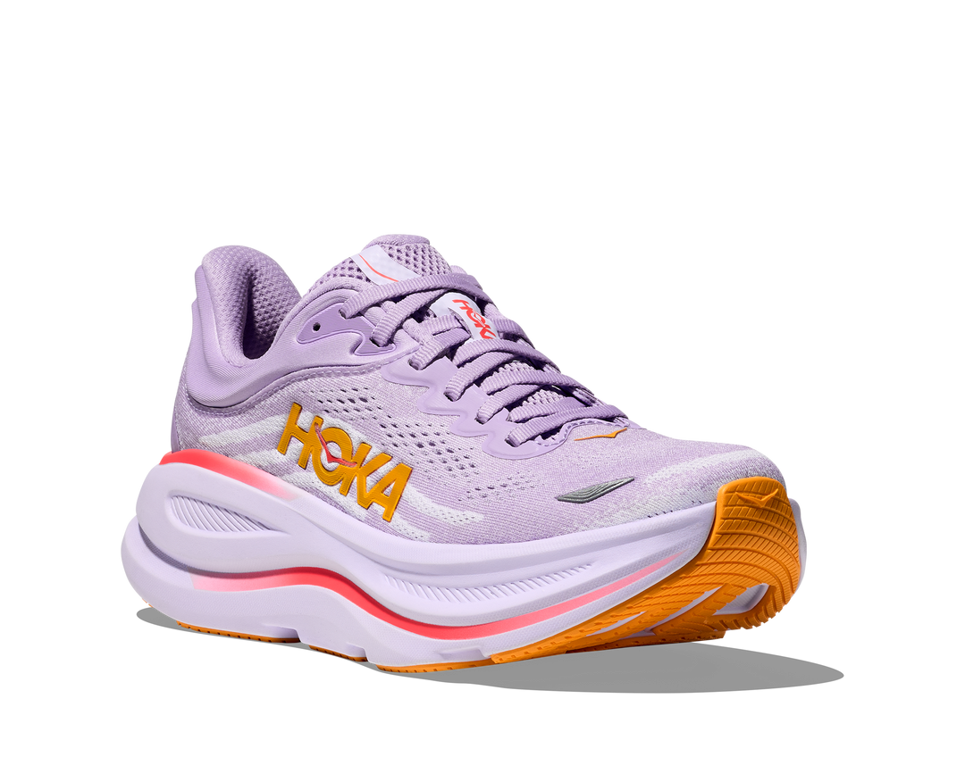 Women's Hoka Bondi 9 Color: Aster Flower / Starlight Glow  1