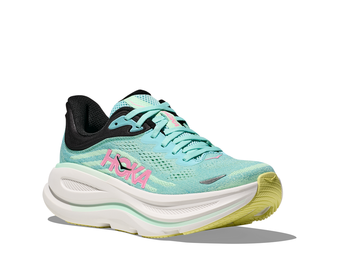 Women's Hoka Bondi 9 Color: Blue Spark / Mint Fluorite  1