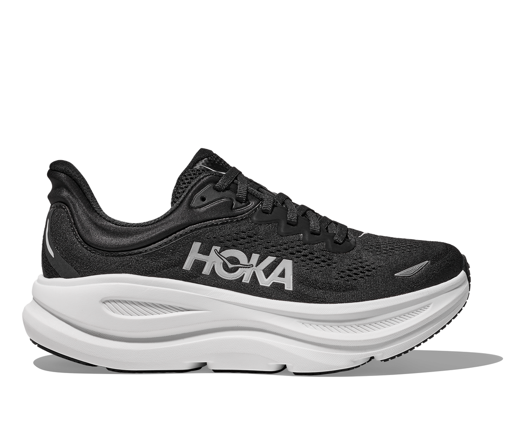 Women's Hoka Bondi 9 Color: Black / White 3