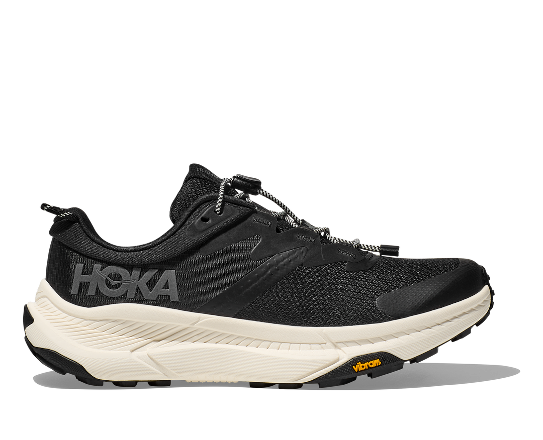 Men's Hoka Transport Color: Black / Alabaster (WIDE WIDTH) 3