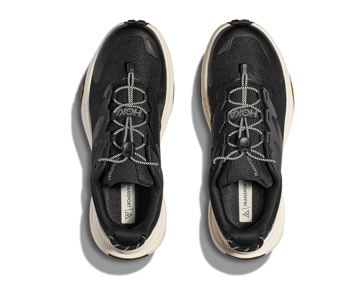 Men's Hoka Transport Color: Black / Alabaster (WIDE WIDTH) 6