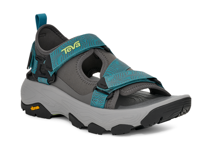 Men's Teva Grandview Max Hiking Sandal Color: Dark Gull Grey/Larkspur