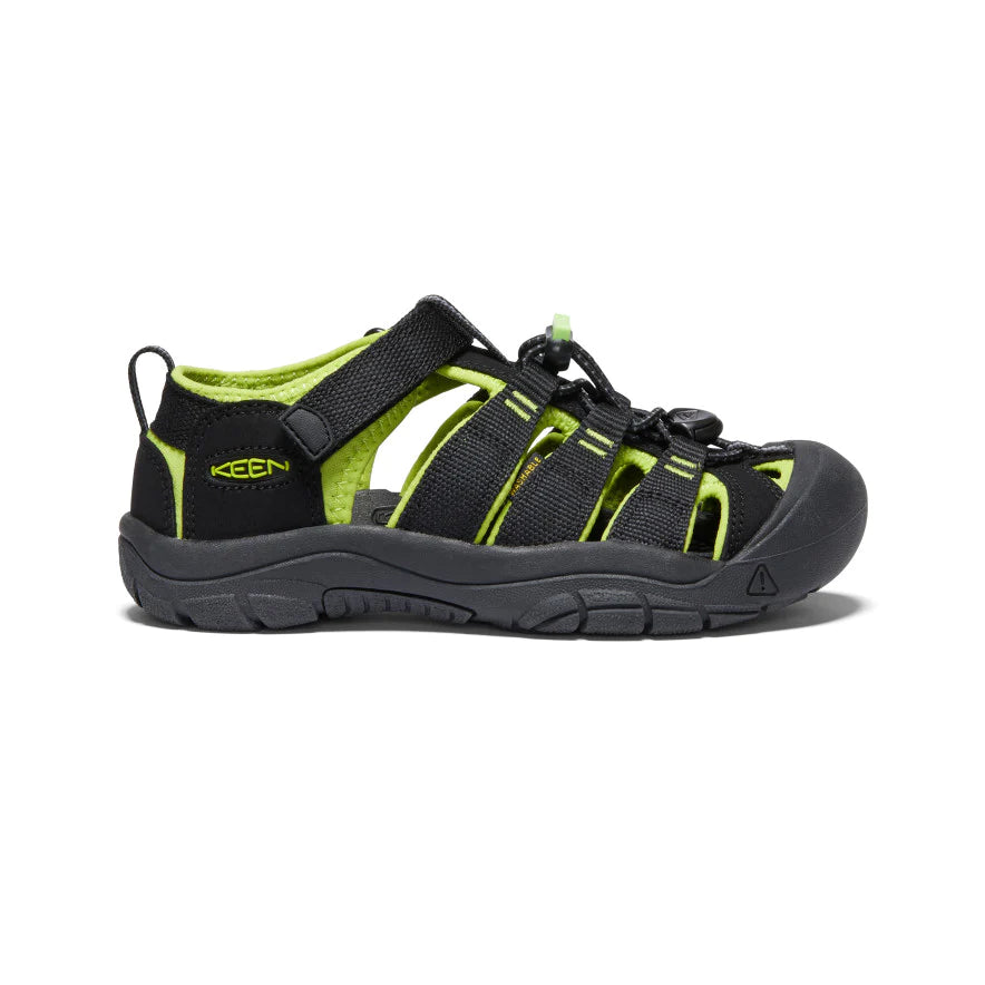 Big Kid's Keen Newport H2 Color: Black/ Lime Green