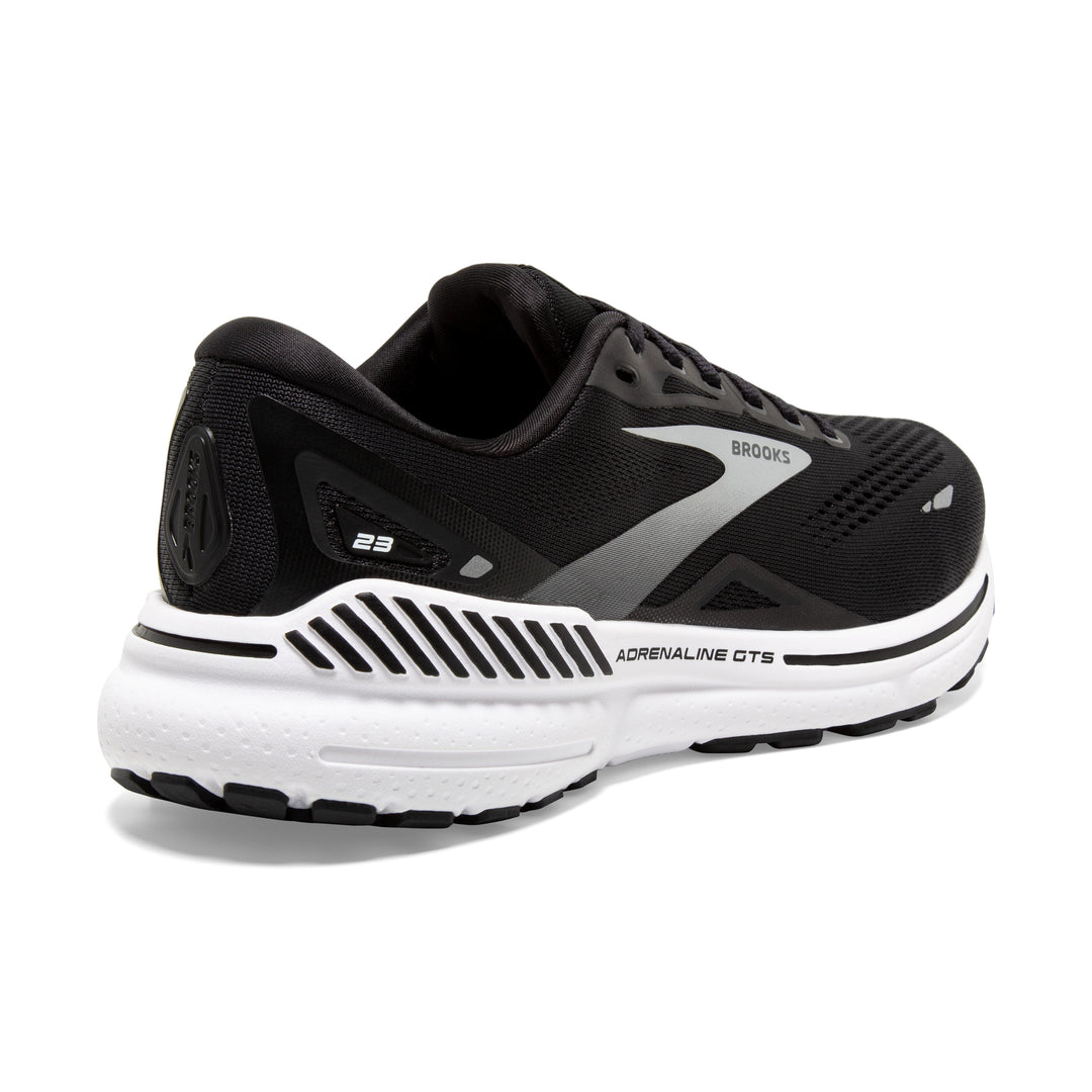 Women's Brooks Adrenaline GTS 23 Color: Black/ White/ Silver 3