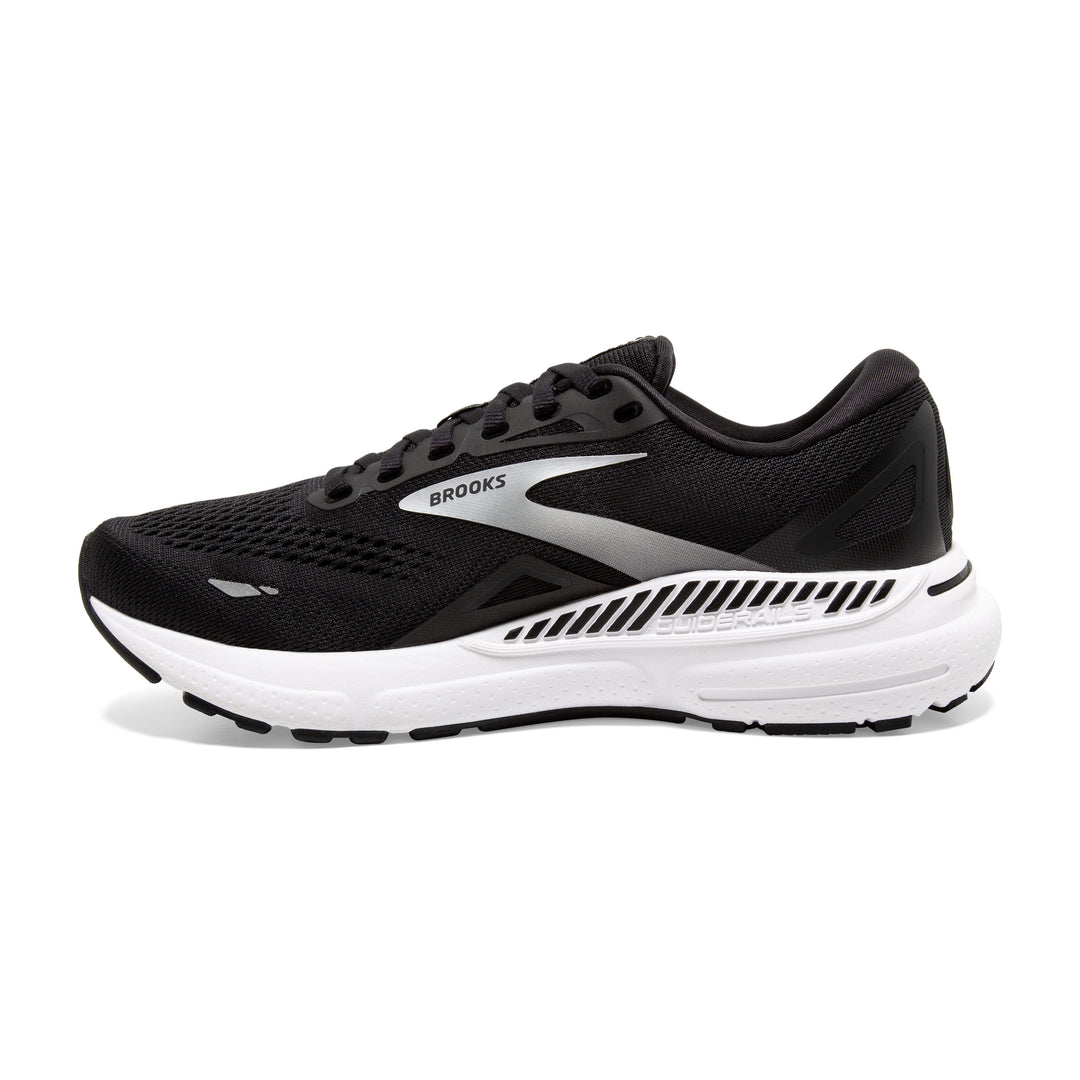 Women's Brooks Adrenaline GTS 23 Color: Black/ White/ Silver 4