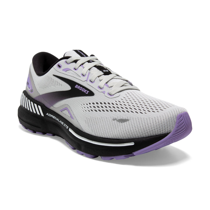 Women's Brooks Adrenaline GTS 23 Color: Grey/Black/Purple