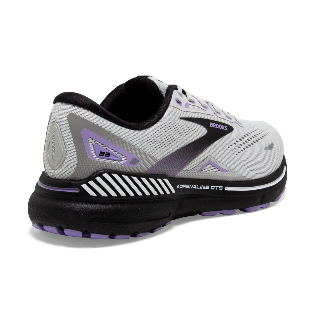 Women's Brooks Adrenaline GTS 23 Color: Grey/Black/Purple