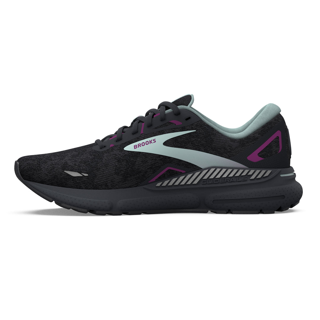 Women's Brooks Adrenaline GTS 23 Color: Black/Light Blue/Purple