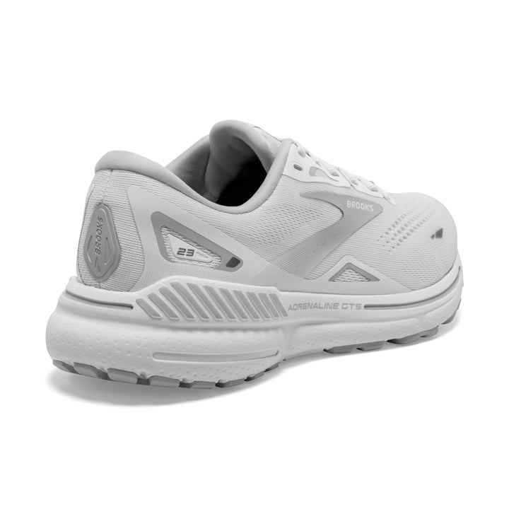 Women's Brooks Adrenaline GTS 23 Color: White/ Oyster/ Silver 4