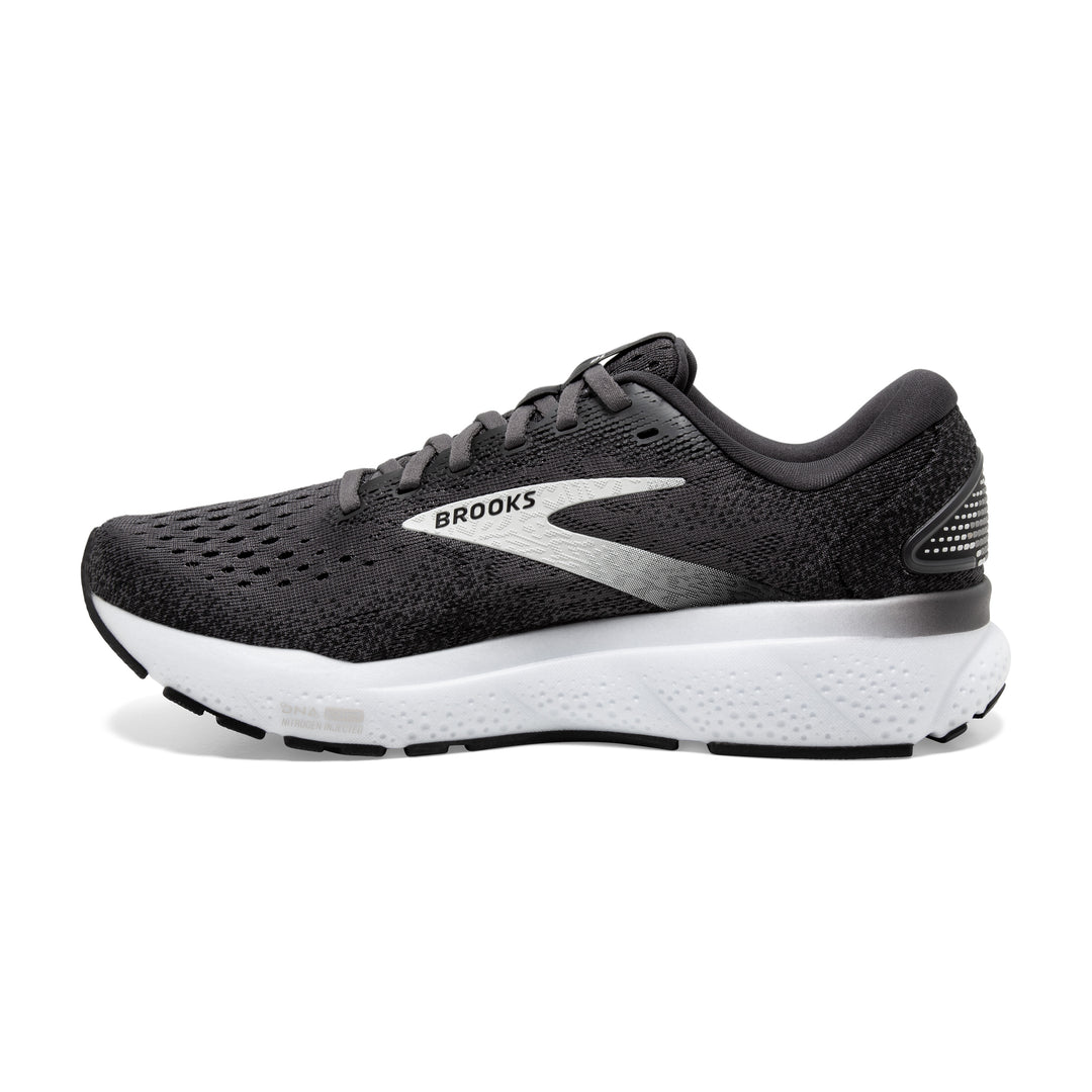 Women's Brooks Ghost 16 Color: Black / Grey / White (WIDE WIDTH) 4