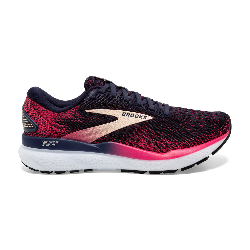 Women's Brooks Ghost 16 Color: Peacaot / Rasberry / Apricot (NARROW WIDTH) 2