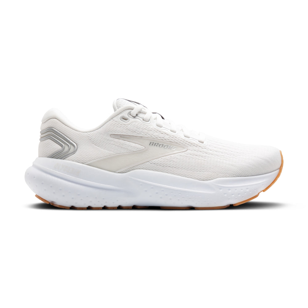 Women's Brooks Glycerin 21 Color: White/Silver/Biscuit 2