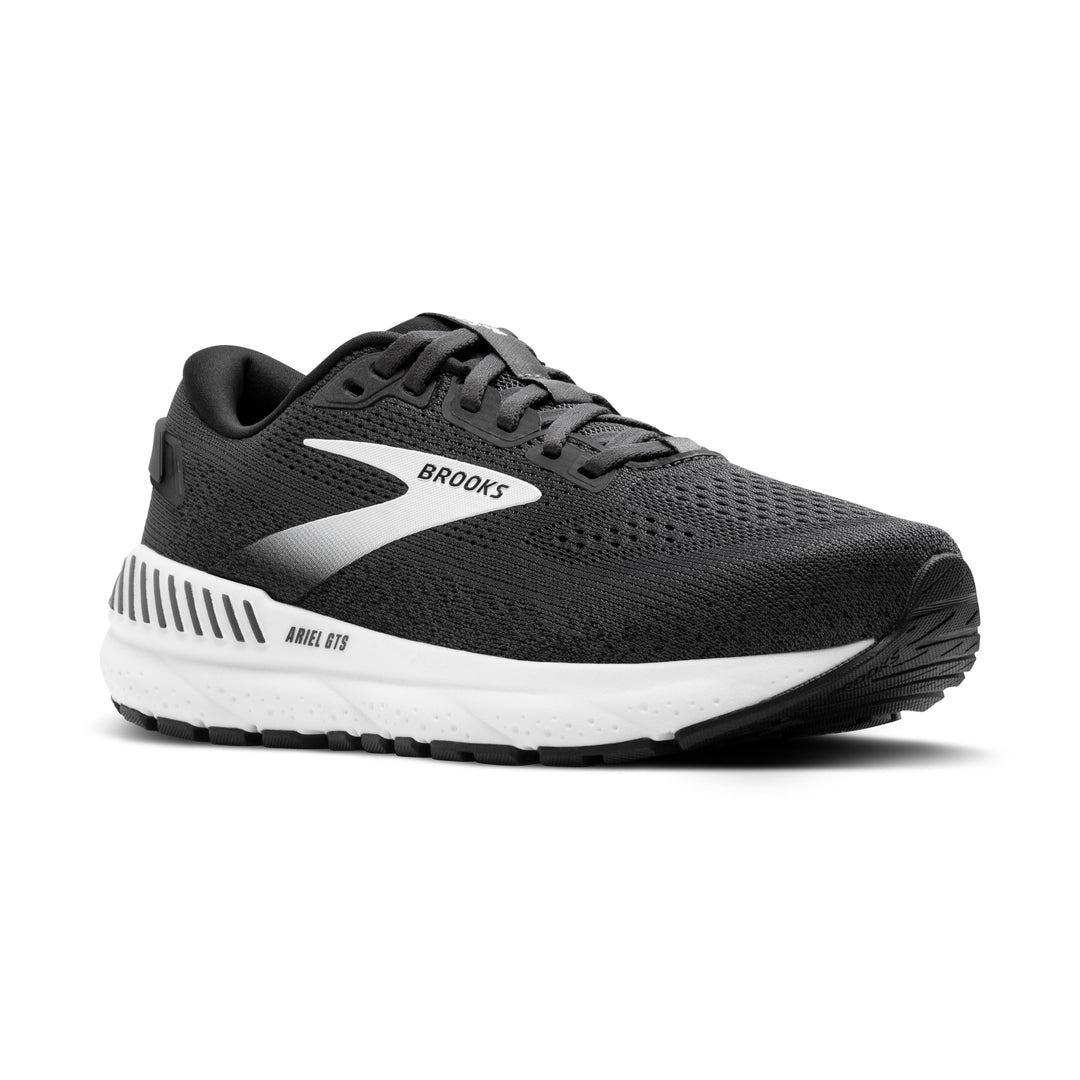 Women's Brooks Ariel GTS 24 Color: Ebony/Black/White (WIDE WIDTH) 1