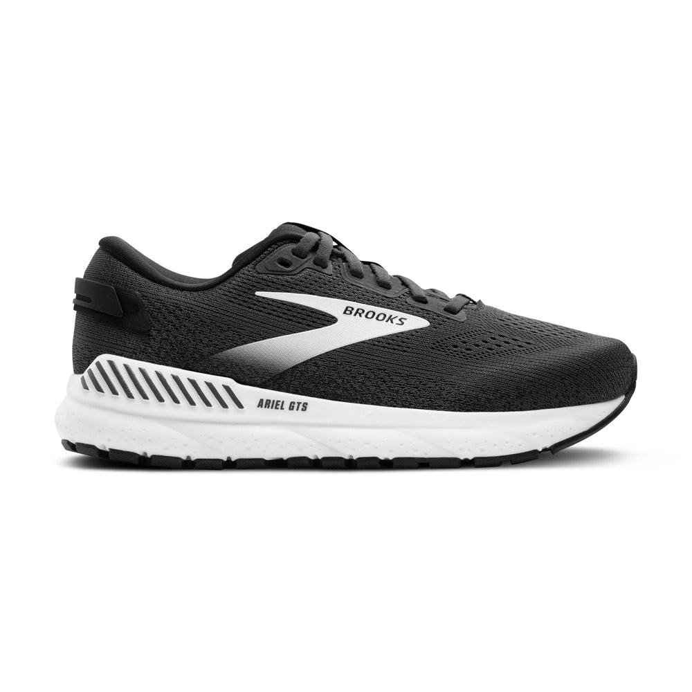 Women's Brooks Ariel GTS 24 Color: Ebony/Black/White (WIDE WIDTH) 2