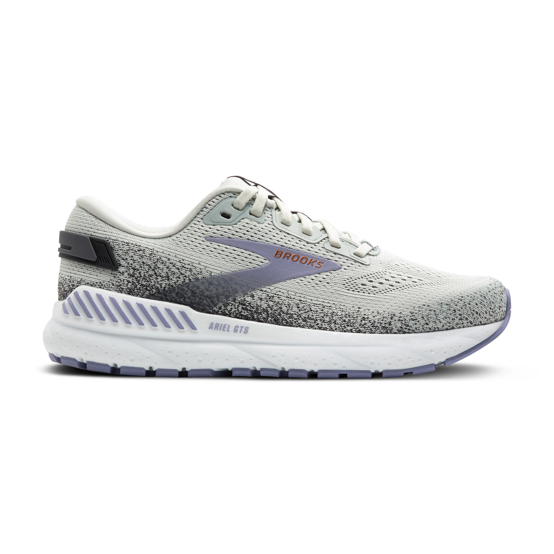 Women's Brooks Ariel GTS 24 Color: Mercury/ Ebony/ Lavender 2