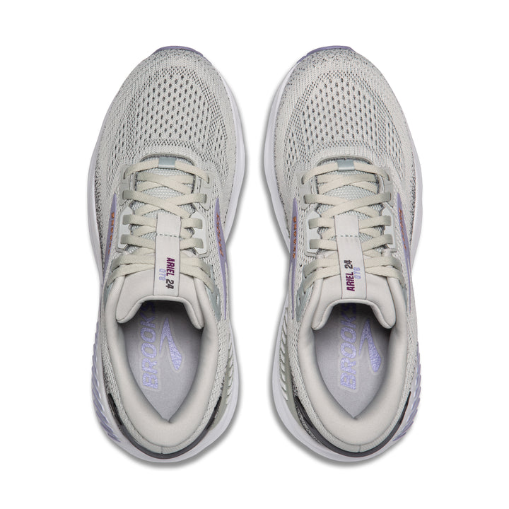 Women's Brooks Ariel GTS 24 Color: Mercury/ Ebony/ Lavender 4