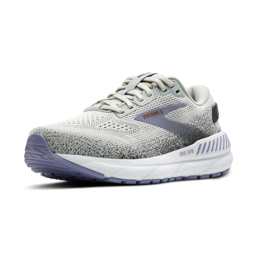 Women's Brooks Ariel GTS 24 Color: Mercury/ Ebony/ Lavender 6