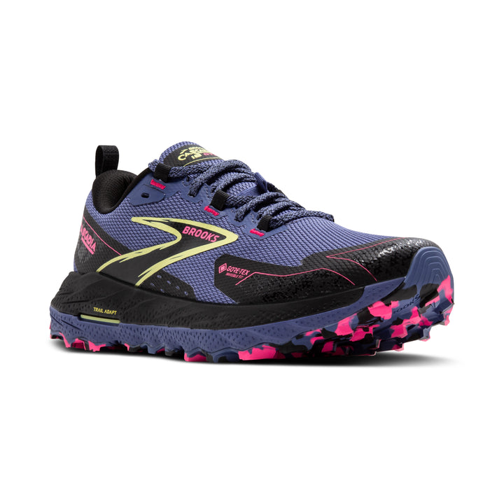 Women's Brooks Cascadia 18 GTX Color: Grey Blue/Black/Pink  1