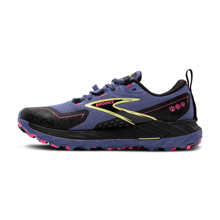 Women's Brooks Cascadia 18 GTX Color: Grey Blue/Black/Pink  3