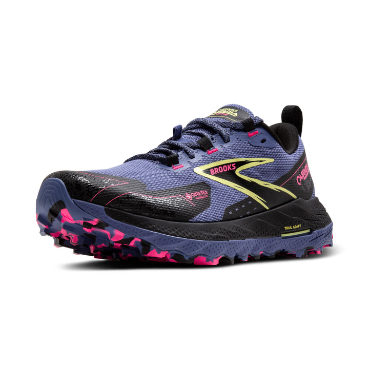 Women's Brooks Cascadia 18 GTX Color: Grey Blue/Black/Pink  6