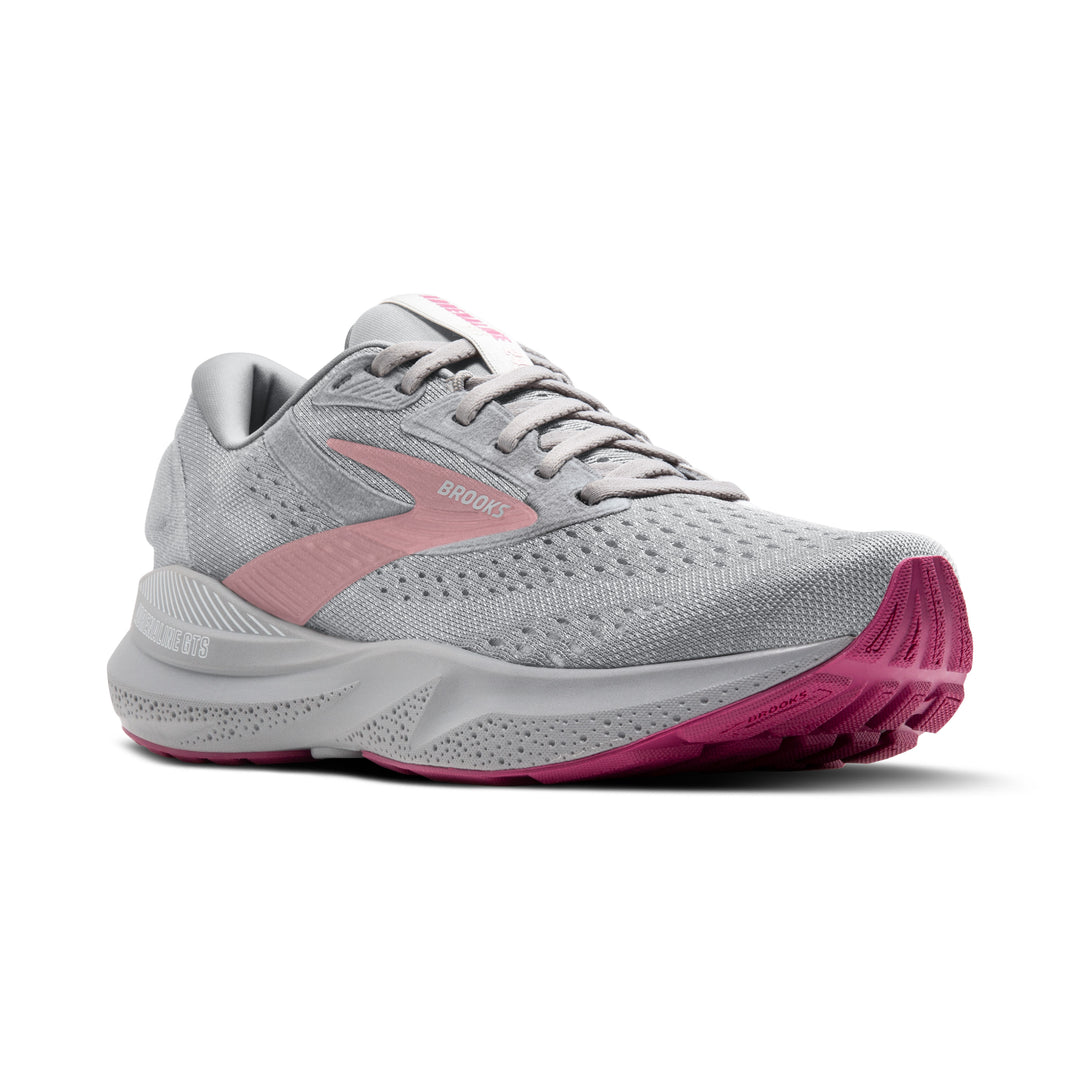 Women's Brooks Adrenaline GTS 24 Color: Alloy/White/Zephyr (NARROW WIDTH)