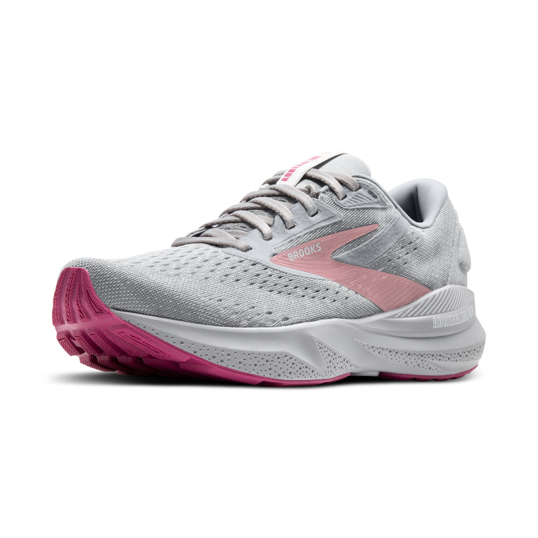 Women's Brooks Adrenaline GTS 24 Color: Alloy/White/Zephyr (NARROW WIDTH) 4