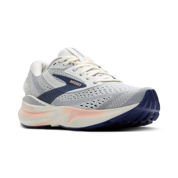 Women's Brooks Adrenaline GTS 24 Color: Grey/Blue Ribbon/Peach 1