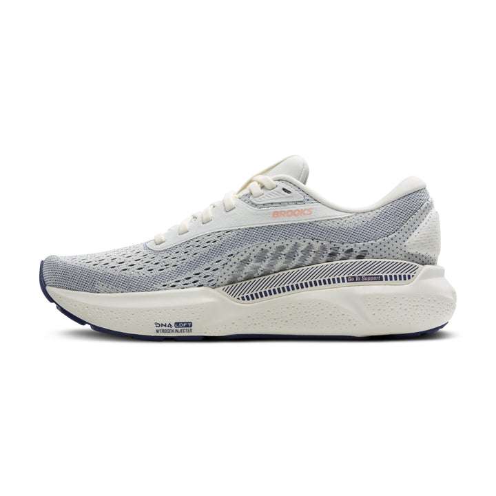 Women's Brooks Adrenaline GTS 24 Color: Grey/Blue Ribbon/Peach 5