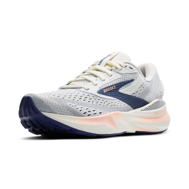 Women's Brooks Adrenaline GTS 24 Color: Grey/Blue Ribbon/Peach 6