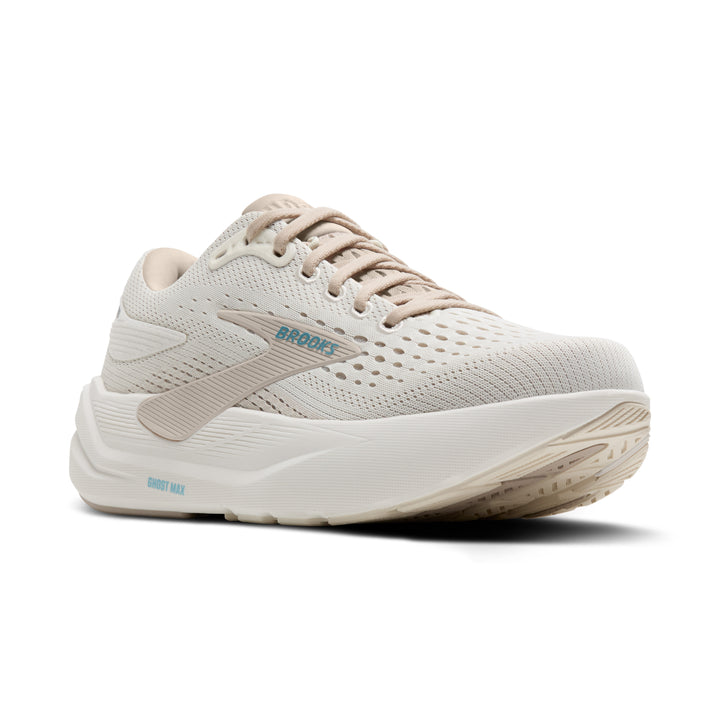 Women's Brooks Ghost Max 3 Color: Coconut/Chateau Grey/Blue (WIDE WIDTH) 1