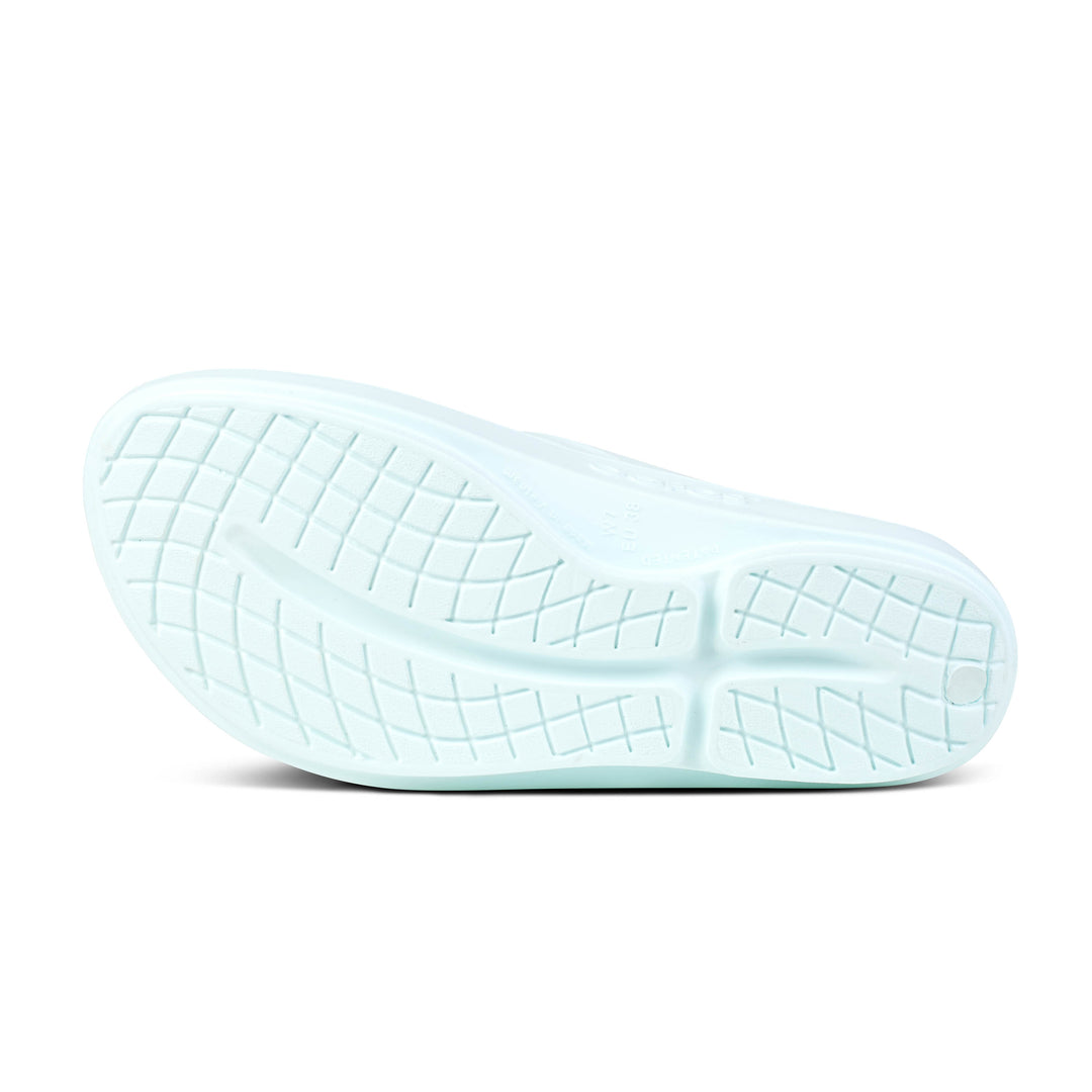 Women's Oofos OOlala Thong Color: Ice 3