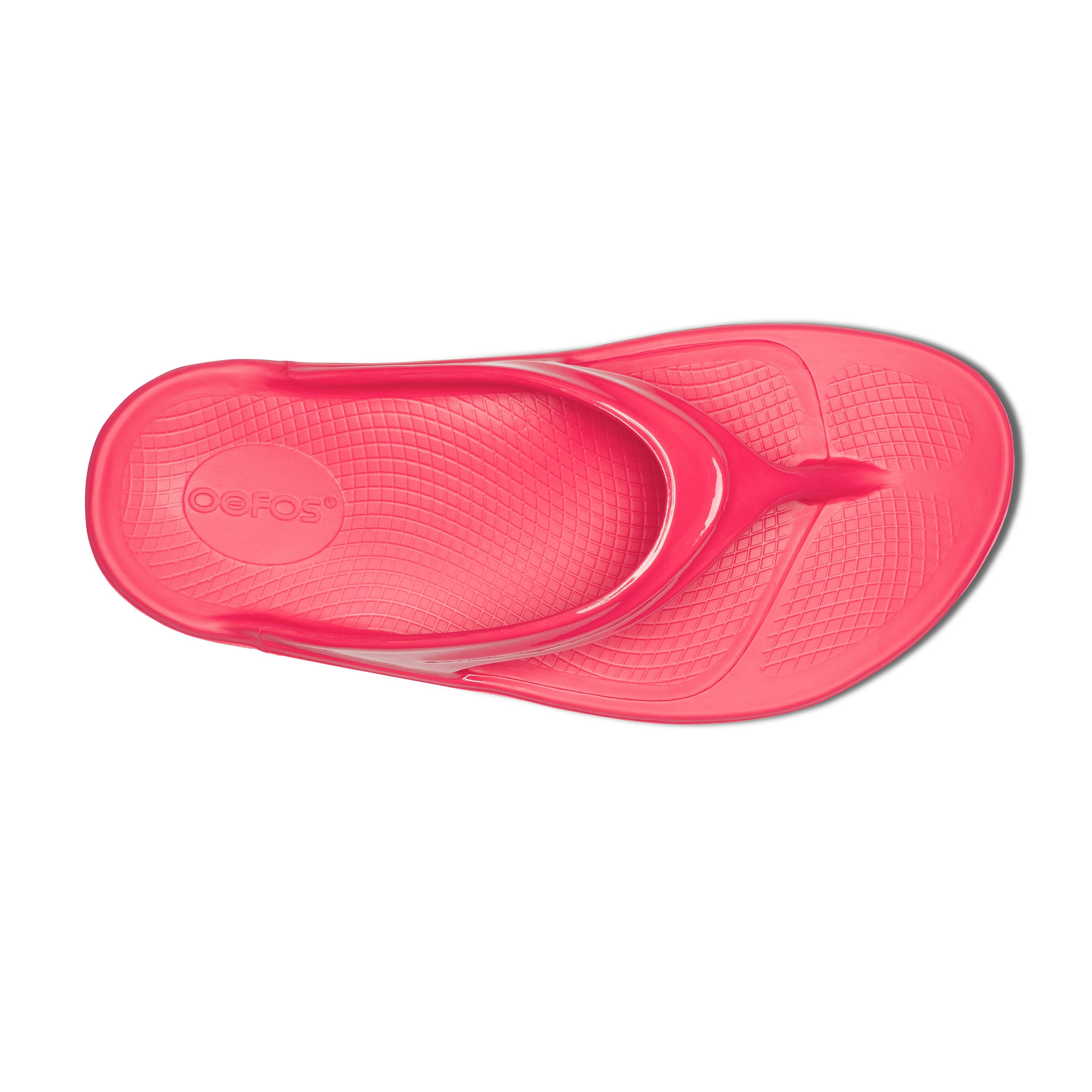 Women's Oofos OOlala Thong Color: Neon Berry – Brown's Shoe
