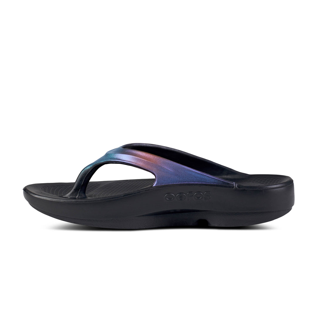 Women's Oofos OOlala Luxe Color: Midnight Spectre 5