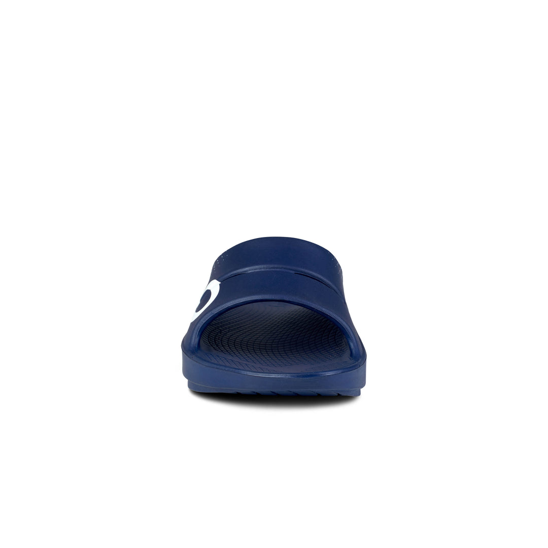 Unisex Oofos OOahh Sport Slide Sandal Color: Matrix Navy 7