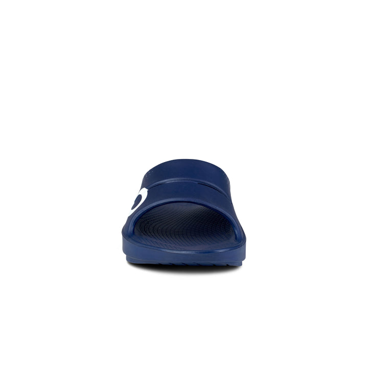 Unisex Oofos OOahh Sport Slide Sandal Color: Matrix Navy 7