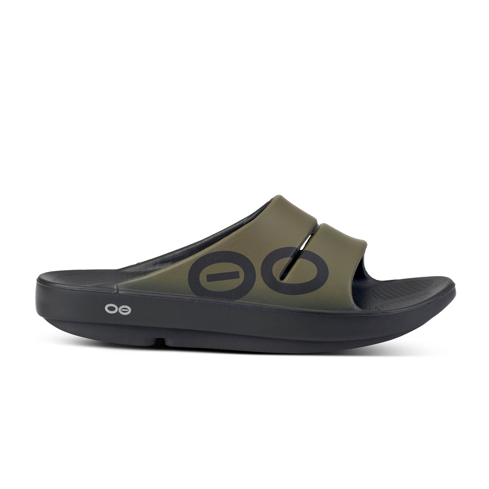 Unisex Oofos OOahh Sport Slide Sandal Color: Tactical Green 2