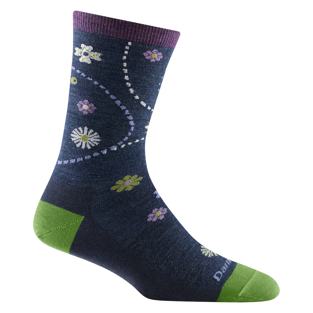 Women's Darn Tough Garden Crew Lightweight Lifestyle Sock Color: Bellflower