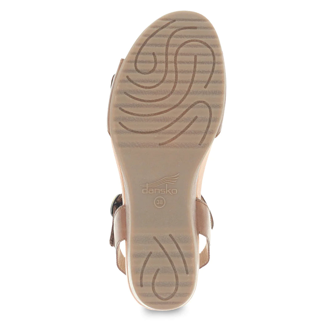 Women's Dansko Arielle Color: Tan Glazed Leather Sandal 3