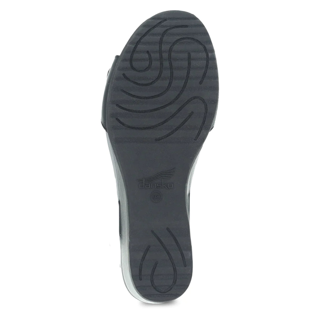 Women's Dansko Arielle Color: Black Glazed Leather Sandal 3