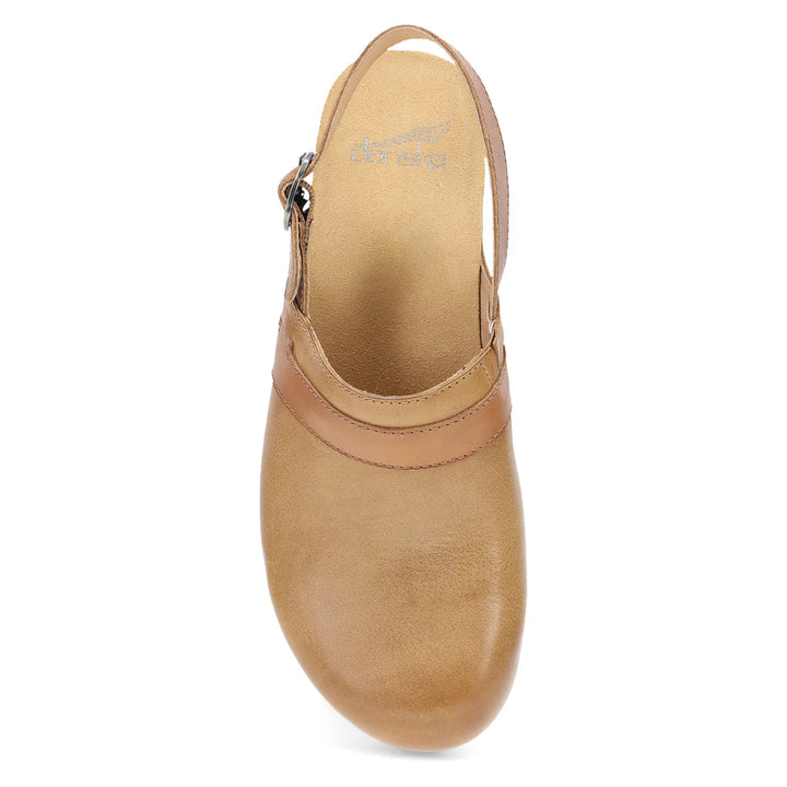 Women's Dansko Tammy Mule Color: Tan Milled Burnished 4