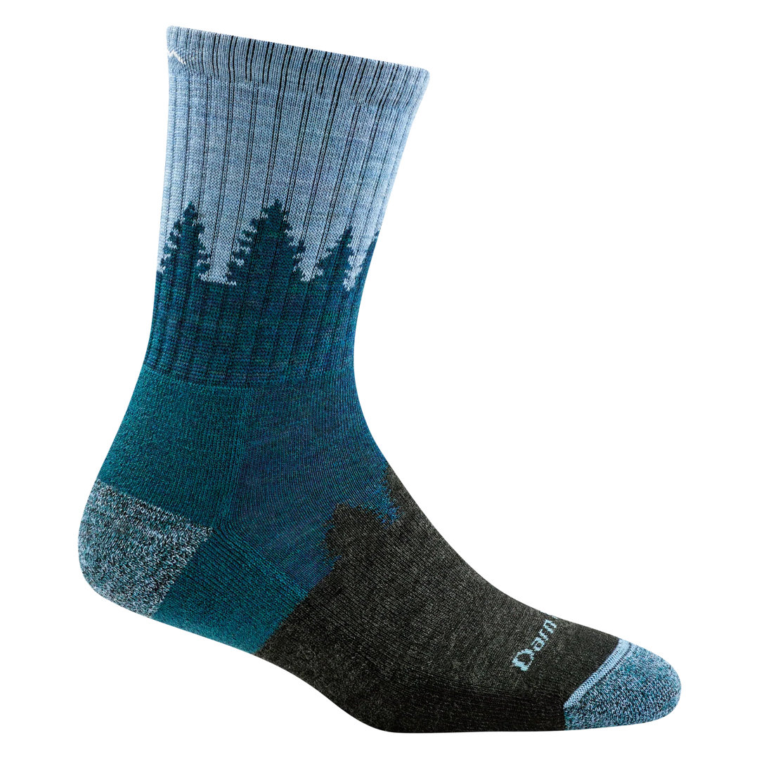 Women's Darn Tough Treeline Micro Crew Midweight Hiking Sock Color: Blue 2