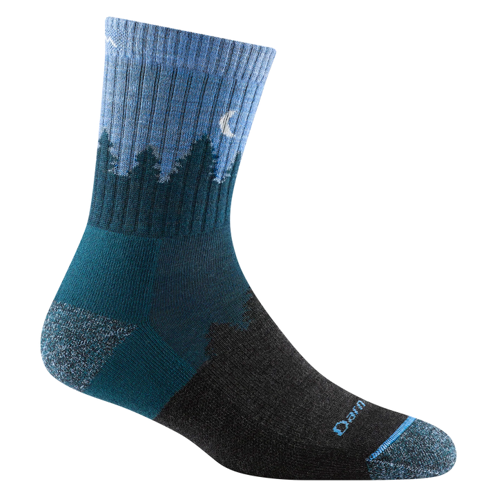 Women's Darn Tough Treeline Micro Crew Midweight Hiking Sock Color: Blue 1