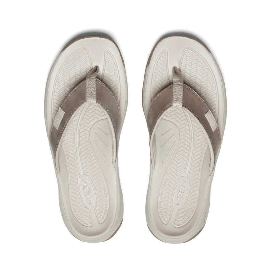 Women's Keen Kona Leather Flip Flop Color: Brindle / Silver Birch  5