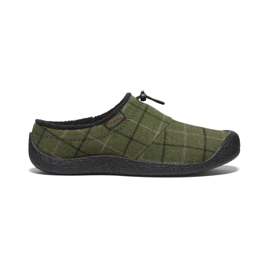 Men's Keen Howser III Slide Color: Dark Olive Plaid 