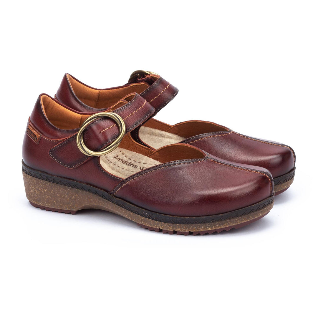 Women's Pikolinos Granada Leather Shoes Color: Arcilla 1